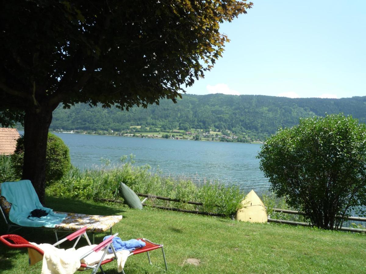Maren Seeblick Appartement Haus Haensel&Gretel Direkt Am Ossiacher See Mit Hallenbad Stiegl Exteriör bild