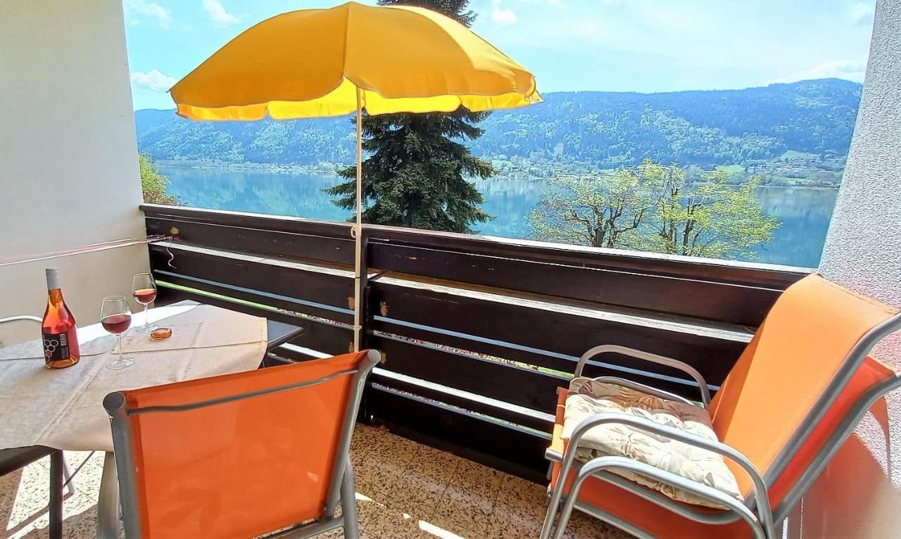 Maren Seeblick Appartement Haus Haensel&Gretel Direkt Am Ossiacher See Mit Hallenbad Stiegl Exteriör bild