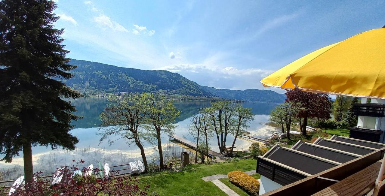 Maren Seeblick Appartement Haus Haensel&Gretel Direkt Am Ossiacher See Mit Hallenbad Stiegl Exteriör bild