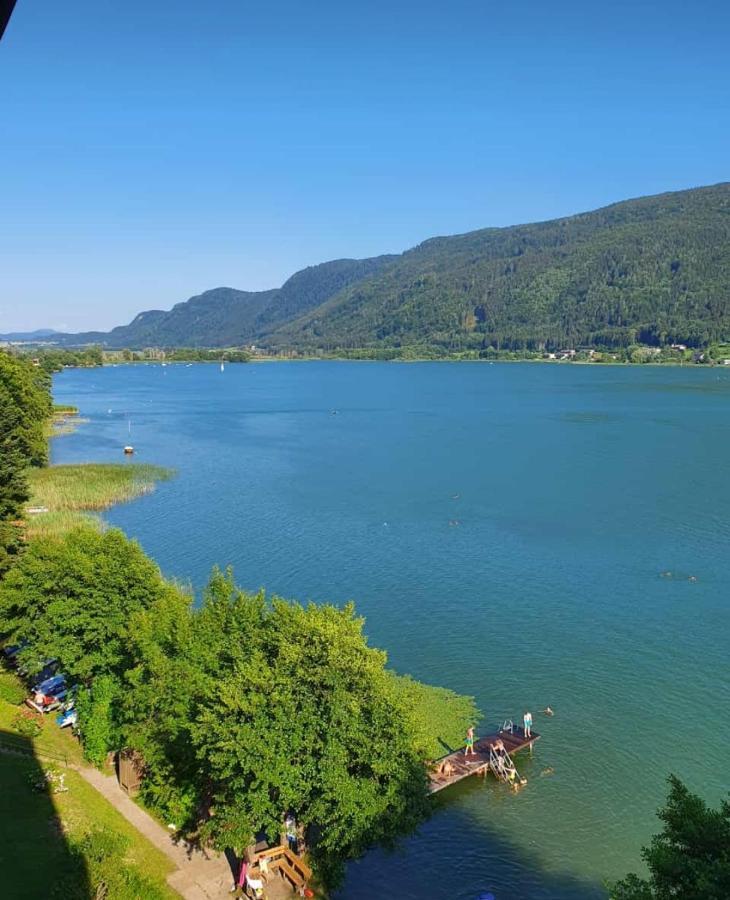 Maren Seeblick Appartement Haus Haensel&Gretel Direkt Am Ossiacher See Mit Hallenbad Stiegl Exteriör bild