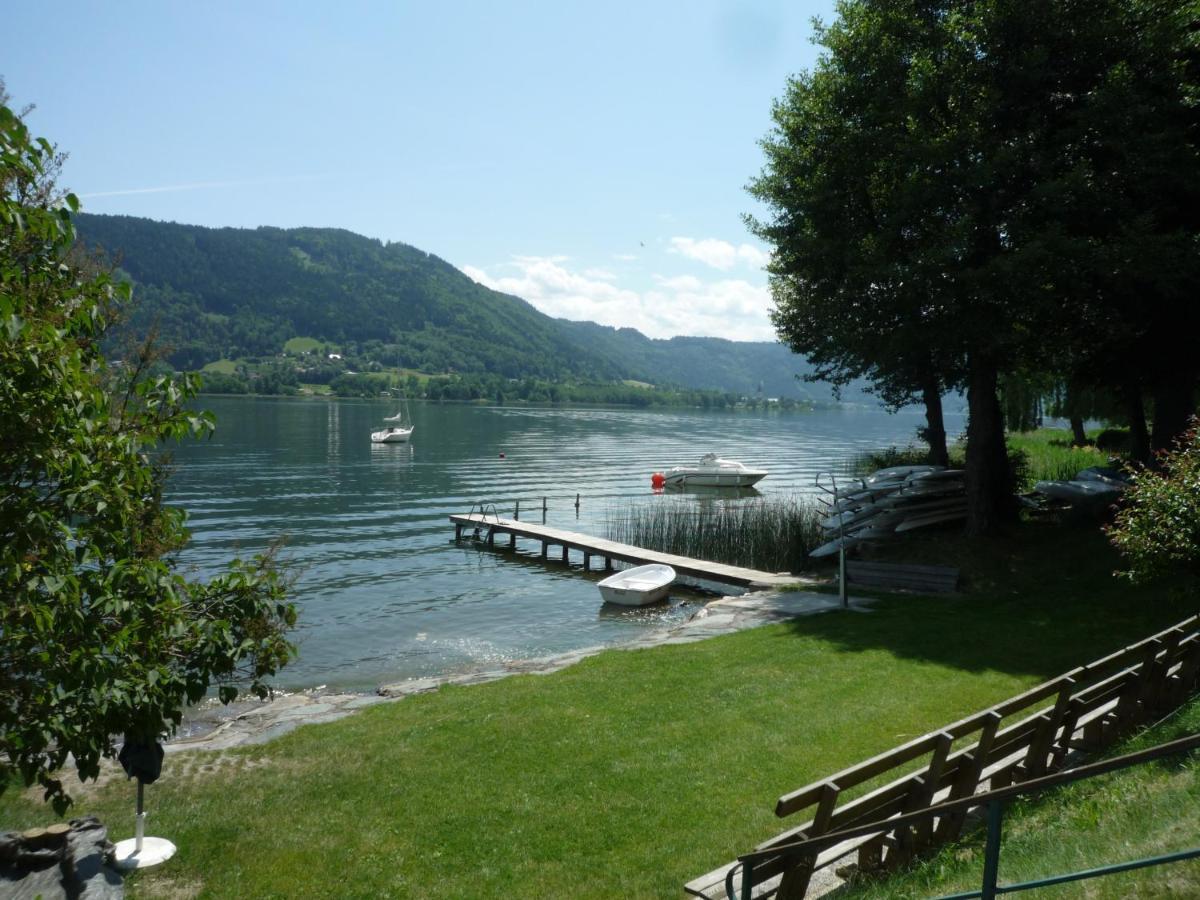 Maren Seeblick Appartement Haus Haensel&Gretel Direkt Am Ossiacher See Mit Hallenbad Stiegl Exteriör bild