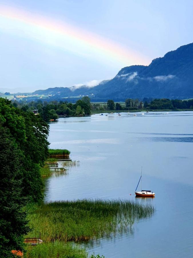 Maren Seeblick Appartement Haus Haensel&Gretel Direkt Am Ossiacher See Mit Hallenbad Stiegl Exteriör bild