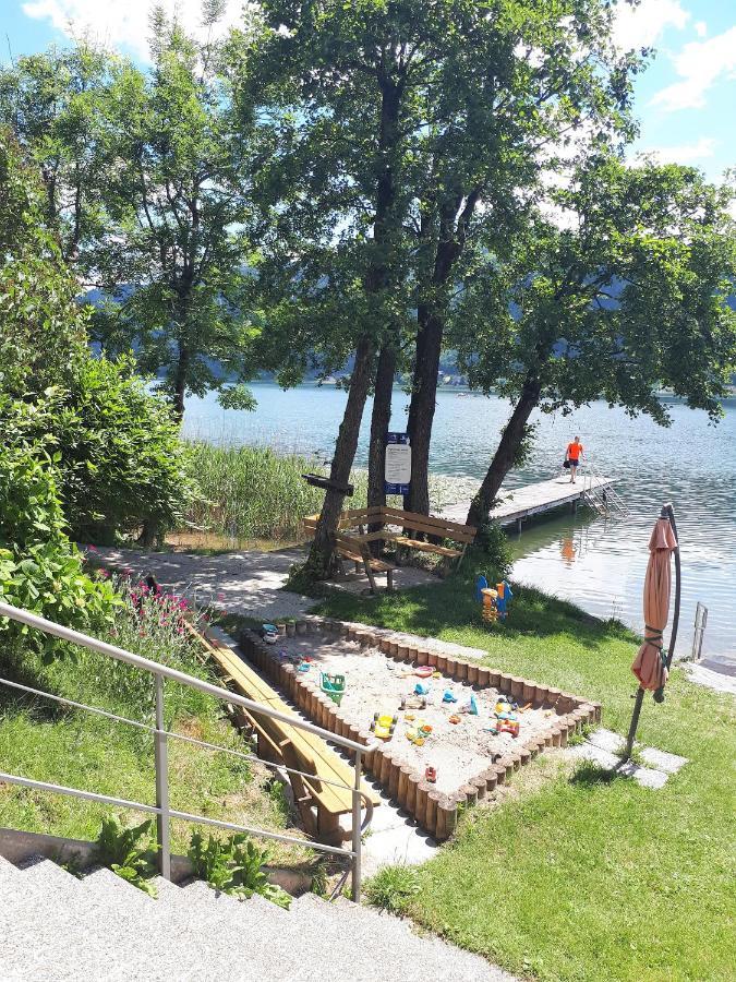 Maren Seeblick Appartement Haus Haensel&Gretel Direkt Am Ossiacher See Mit Hallenbad Stiegl Exteriör bild